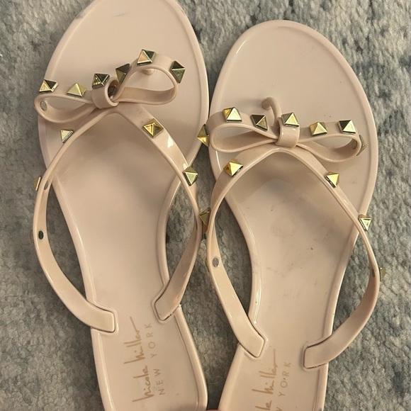 Studded Nude Sandals - Picture 2 of 3